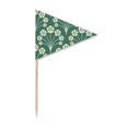 thumbnail image 1 of Green White Star Flower Decorative Toothpick Triangle Cupcake Toppers Flag, 1 of 3