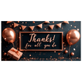 thumbnail image 6 of Gold Balloons Thank You Banner Decorative Design Appreciation Banner for Office Party Employee Celebration Indoor Decoration, 6 of 8