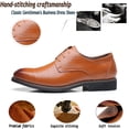 thumbnail image 3 of Men's Casual Dress Oxford Shoes Comfortable Anti-slip Classic Retro Leather Derby Loafers Wedding Business Moccasin Yellow 8.5 US, 3 of 7