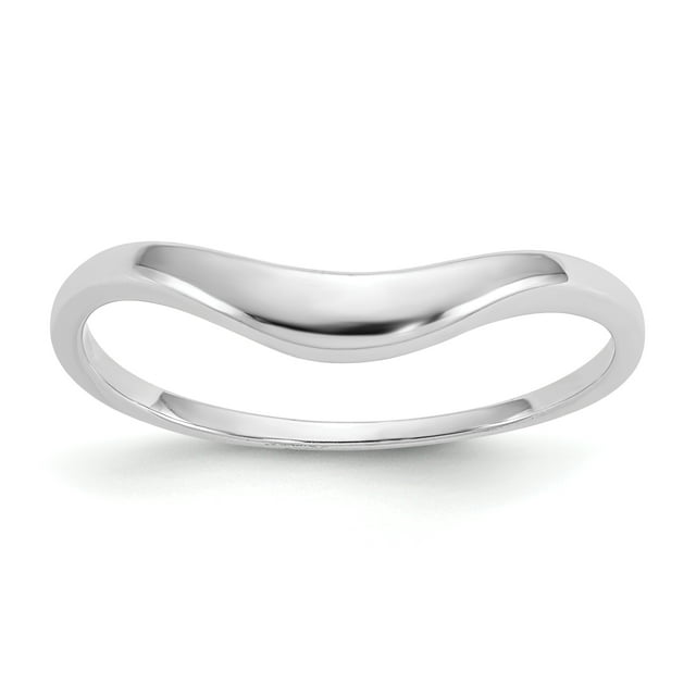14k White Gold Wedding Band Ring Fancy