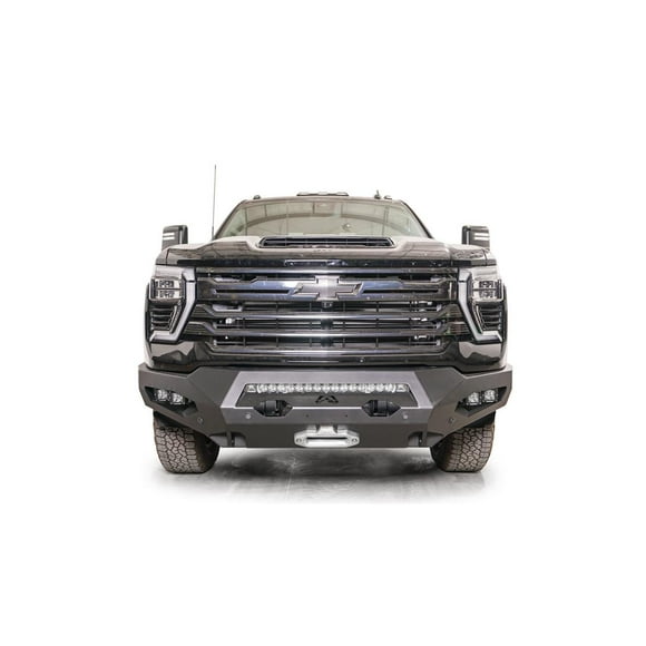 Fab Fours Bumper CH24-X6151-1 Matrix Series; One Piece Design; Direct Fit; Mounting Hardware Included; Without Grille Guard; With Integrated D-Ring Mounts; Powder Coated Matte Black Steel