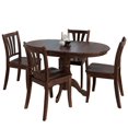 thumbnail image 1 of CorLiving Dillon Compact 5-Piece Wood and Veneer Dining Table Set for 4- Versatile Kitchen & Dining Room Table and Chairs, Perfect Small Table and Chair Set for 4 People, 1 of 9