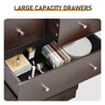 thumbnail image 2 of Demi Bonn Brown 3+2 Drawer Cabinet, Particleboard, 66x40x91cm, Melamine Laminate Finish, Matte Gold Handles, 2 of 7
