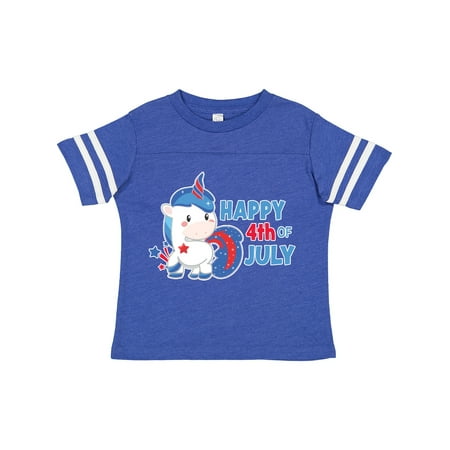 

Inktastic Happy 4th of July with Unicorn Gift Toddler Boy or Toddler Girl T-Shirt