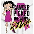thumbnail image 2 of Betty Boop Cancer Picked Wrong Diva Women Plus Size Graphic Tee Tees Brisco Brands 5X, 2 of 5