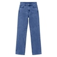 thumbnail image 4 of cocolona Womens Plus Size High Waist Jean Pants Elastic Waist Straight Wide Leg Denim Pants with Pockets, 4 of 4