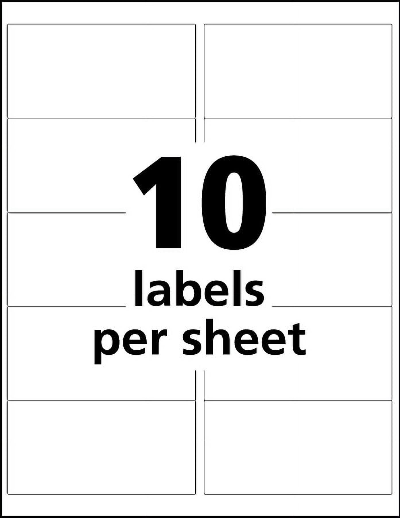 Avery UltraDuty GHS Chemical Labels for Pigment Inkjet Printers, Waterproof, UV Resistant, 2" x 4", 500 Labels (60525)