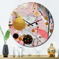 thumbnail image 3 of Designart "Geometric in Pink and Grey II" Modern Oversized Wall Clock, 3 of 5