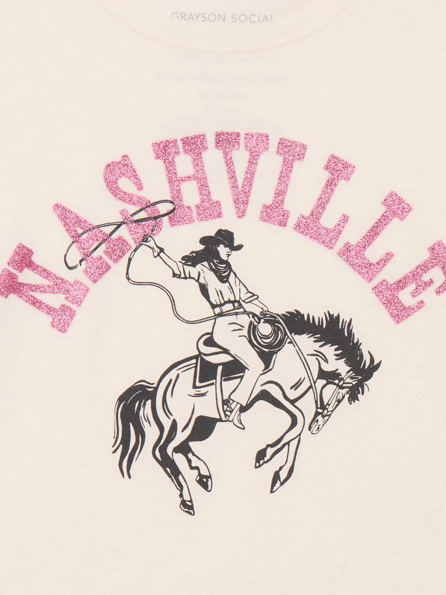 Grayson Social Girl's Nashville Graphic T-Shirt with Short Sleeves, Sizes 4-18