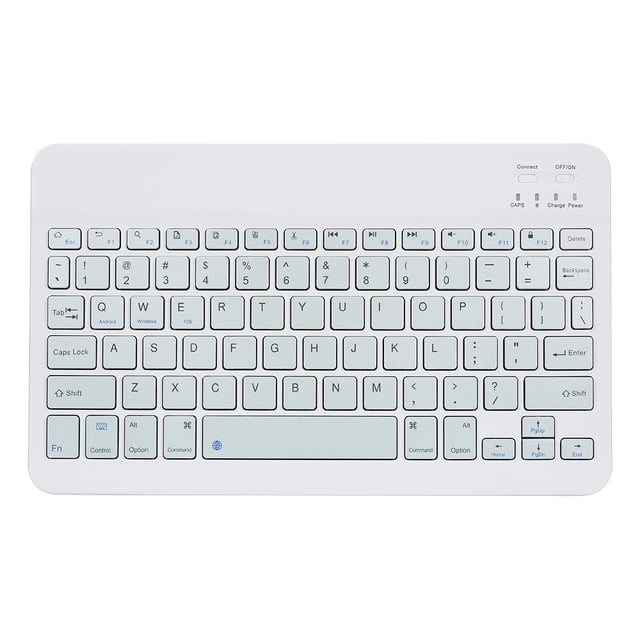 Graflsoa Clavier Bluetooth Rechargeable Ultra-Mince de 10 Pouces pour Compatibilité Multi-Appareils en Vert Vif