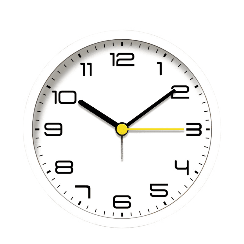 JUSTUP Analog Alarm Clock 4.5 Inch, Battery Powered NonTick Silent