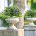 thumbnail image 3 of Zukuco 8 Bundles Artificial Plants Outdoor Faux Lavender Flowers Fake Monkey Grass UV Resistant Plastic Greenery Plants for Garden Home Porch Window Patio Hanging Planter Indoor Decor (Purple), 3 of 7