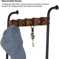 thumbnail image 4 of Blanket Ladder Leaning Towel Ladder Holder with 2 Metal Baskets & 5 Hooks Black, 4 of 12