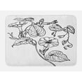 thumbnail image 1 of Moonflower Bath Mat, Detailed Outline Style Morning Glory Flowers in Monochrome Design, Plush Bathroom Decor Mat with Non Slip Backing, 29.5" X 17.5", Charcoal Grey and White, by Ambesonne, 1 of 2