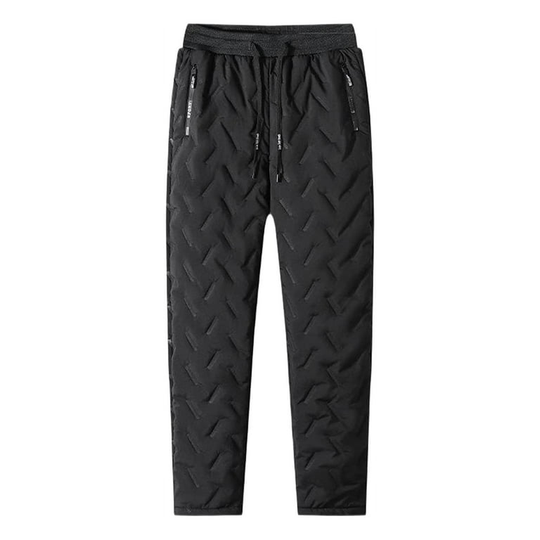 Sweatpants Fleece Lined Golf Trousers Mens Black Pants For Men