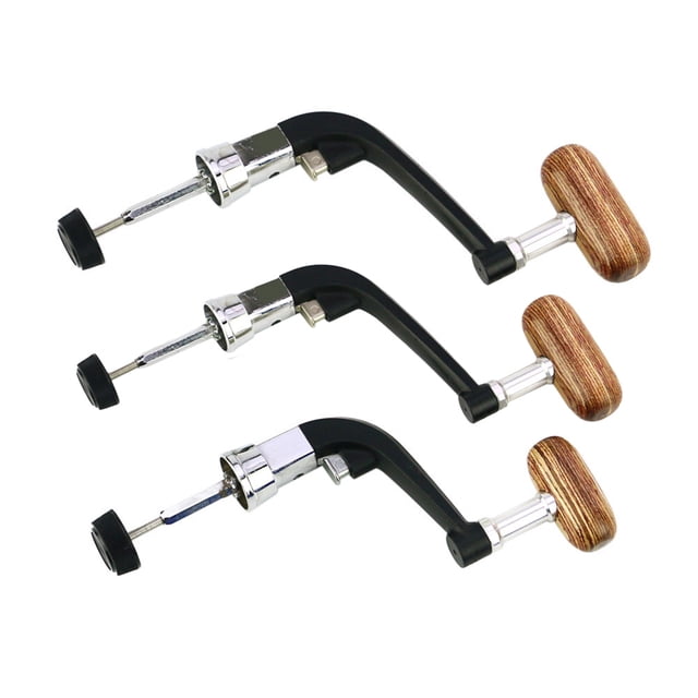 Mango De Carrete De Pesca Giratorio De Metal Plegable, Brazo Basculante, Perilla De Madera Para Ruedas, Aparejos De Pesca ANGGREK Otros