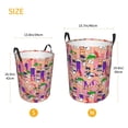 thumbnail image 5 of Phineas And Ferb Laundry Basket Circular Laundry Hamper Dirty Clothes Storage Bucket Toy Organizer With Handles For Bedroom Bathroom College Dorm Small, 5 of 8
