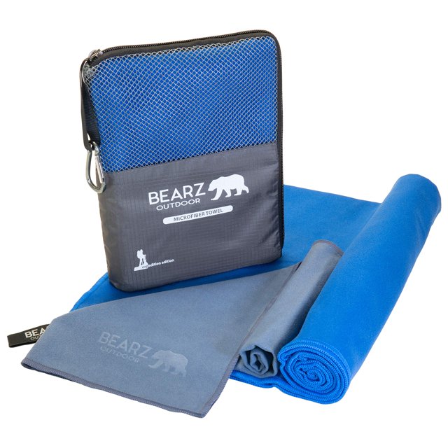 Juego de toallas BEARZ Outdoor de microfibra de secado rápido, 4 piezas