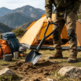 thumbnail image 6 of Ricihene Military Folding Handle Shovel,Adopt 45# High-Carbon Steel Camping Hiking Digging Backpacking Emergency(22.8IN), 6 of 7