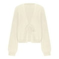 thumbnail image 3 of Roncen Women's Casual Long Sleeve Cardigan Sweater - Tie-Waist Knit Open Front Cover-Up - Lightweight Layering Piece for Spring Fall, Comfortable Everyday Wear, 3 of 8