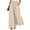 Beige, variant on Women's Autumn Casual Fashion Elastic Waistband Wide Leg High Waist Long Skirt Pants for Outdoor Wear and Style,Army Green,L