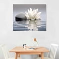 thumbnail image 3 of Farmhouse Zen Bathroom Canvas Wall Art, Stone Meditation Artwork, Rustic Spiritual Spa Wall Decor, Framed Canvas Print for Bathroom or Home Spa, 3 of 4