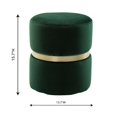 thumbnail image 2 of TOV Furniture Yamma Forest Green Velvet Ottoman, 2 of 8