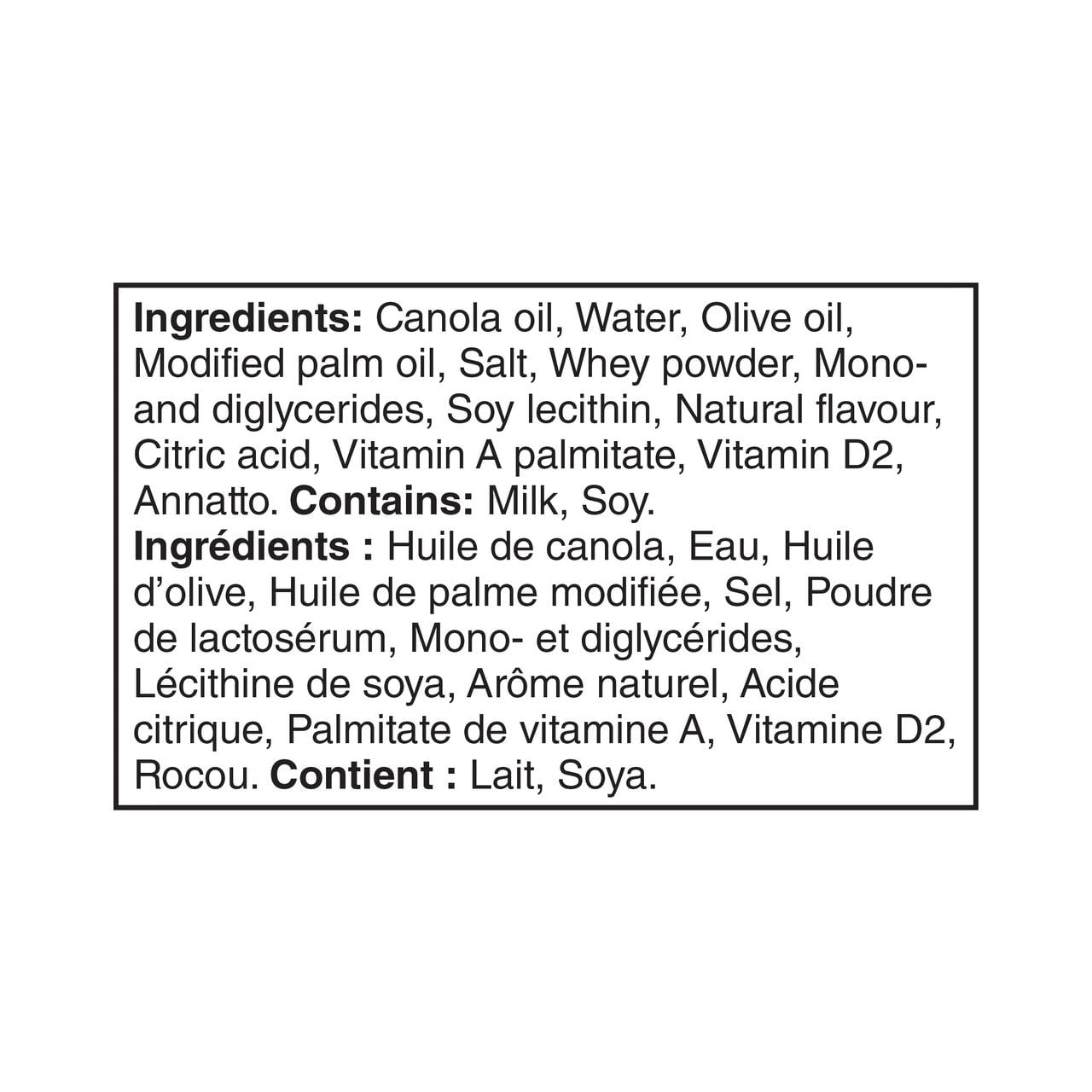 Margarine avec huile d’olive Great Value 850 g