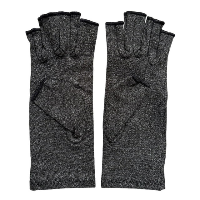 Hioecau Gants de Compression pour l'Arthrite Femmes Hommes Respirants Demi-Doigts Gants Extensibles Soulagement de l'Arthrite pour Tunnel Carpien Tendinite Rhumatoïde
