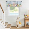 thumbnail image 6 of Valance Curtains for Kitchen Windows Easter Egg Cartoon Rabbit Tail Rod Pocket Valance Wildflower Pastoral Floral Short Window Curtain Topper for Bedroom Living Room Bathroom 54x18in,1&nbsp;Panel, 6 of 9