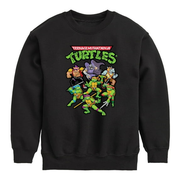 Teenage Muntant Ninja Turtles - Pixel Gaming Group - Toddler And Youth Crewneck Fleece Sweatshirt