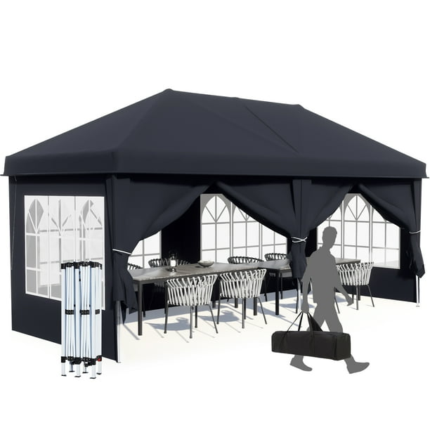 bar alliance Rettelse AVAWING 10 x 20 Canopy Tent with Sidewalls, Folding Pop Up Canopies Height  Adjustable, Anti-UV & Waterproof Outdoor Canopy Tent with Portable Carry  Bag for Parties, Patio, Commercial - Walmart.com