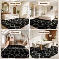 thumbnail image 3 of 8'*10' Area Rug, Soft Fluffy Area Rugs for Living Room Bedroom Geometric Carpet, Gray & Black, 3 of 13