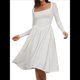 thumbnail image 2 of Vestido Midi Informal de Larga con Cuello Cuadrado para Mujer, Moda de y Otoño S, 2 of 10