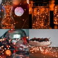 thumbnail image 6 of Twinkle Star 33FT 100 LED Halloween Lights, Fairy String Lights, Battery Operated LED Silver Wire String Lights for Christmas Wedding Party Home Holiday Decoration, Orange 1 Pack, 6 of 7