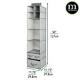 thumbnail image 4 of mDesign Fabric Nursery Hanging Organizer with 7 Shelves/3 Drawers, 2 Pack - Gray, 4 of 9