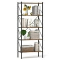 thumbnail image 1 of Costway 1 PCS 5-Tier Bookshelf, Industrial Tall Bookcase with Open Storage Shelves & Metal Frame Brown, 1 of 9