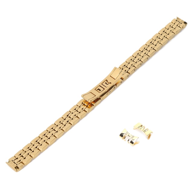 Replacement Watch Band, 10mm Watch Band Small Watch Band Strap Accessory For Home For Watch Makers Black,Gold