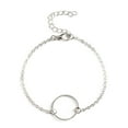 thumbnail image 1 of fastboy Boucle de Mode Délicat Réglable Résistant à l'Usure Rond Or Bracelet Cheville en Argent Chaînes de Pied de Jour Valentines pour les Femmes Argent, 1 of 4