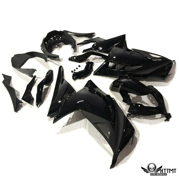 HTT Motor K0313 Gloss Black Fairing Kit Injection ABS for Compatible with Kawasaki Ninja 300 2013 - 2014