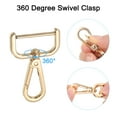 thumbnail image 4 of Uxcell 8Pcs Swivel Clasps, 1.25" Detachable Snap Hook with Screwdriver, Light Gold, 4 of 7