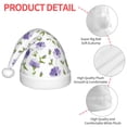 thumbnail image 4 of Balery Purple Chicory Pattern Santa Hat Christmas Hat Funny Christmas Hat Christmas Knitted Beanie Hat For Kids, 4 of 6