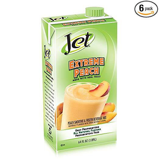 Beverage Jet Tea Extreme Peach Smoothie Mix 6 Case 64 Ounce