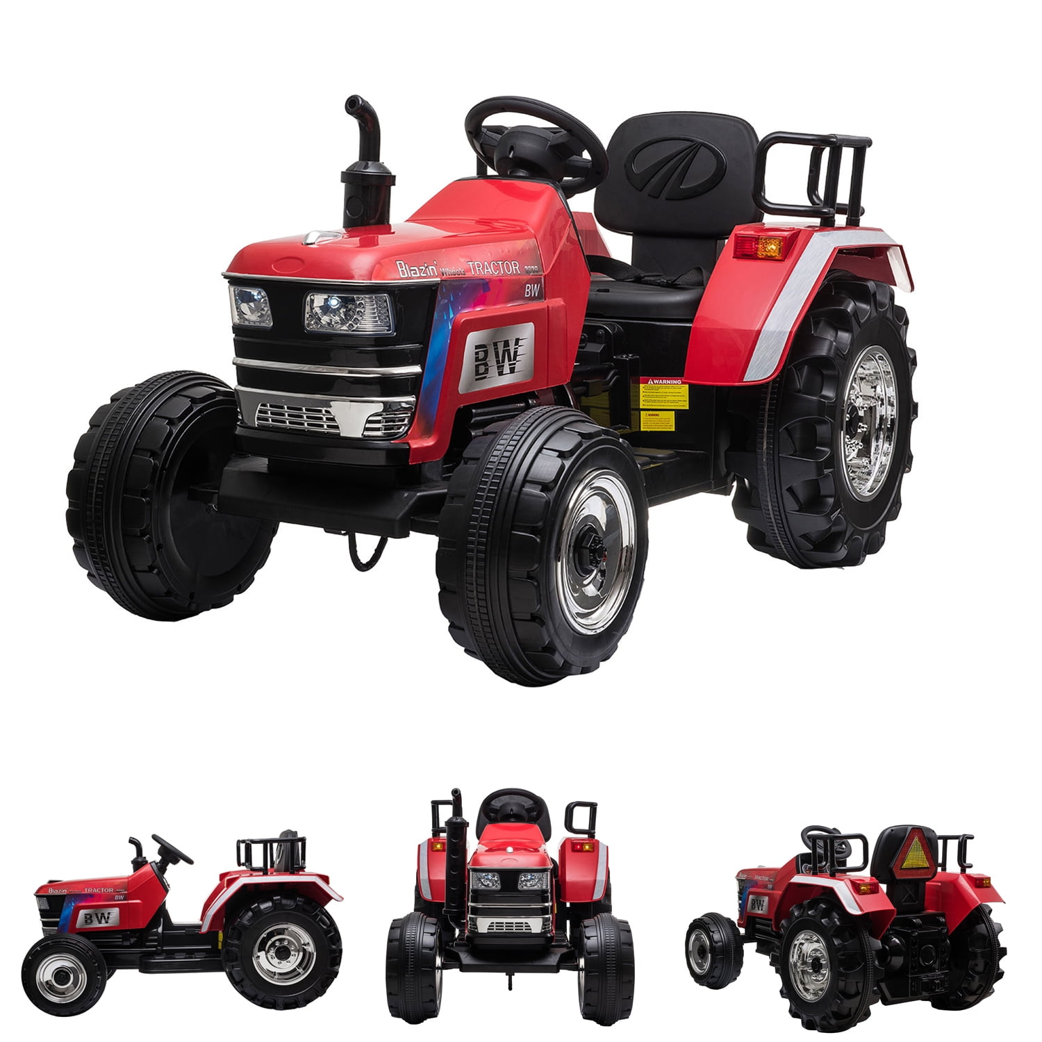 UWRNite 12V BatteryPowered Toy Tractor, Electric Ride On Car Tractor