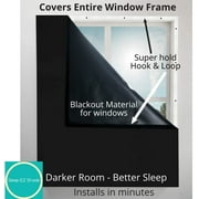 Darkening Window Cover, Portable, Home Decor, Standard Size, 100% Black