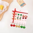 thumbnail image 5 of Ears Deer Gift Ear Studs Combination Hoop Set Bowknot Studs Bell, 5 of 8