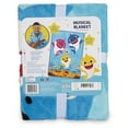 thumbnail image 2 of Baby Shark Soft Coral Plush Musical Toddler Blanket for Boys and Girls, 2 of 9