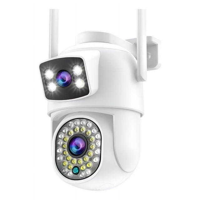 Cámara De Seguridad Anberx Wifi 8mp Con Doble Lente 40 Led