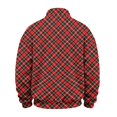 thumbnail image 5 of Nestiefly Flannel Quarter Zip Shirts for Men Lightweight Plaid Shirt Long Sleeve Fleece Fall Winter 2026 Deep Red L, 5 of 7