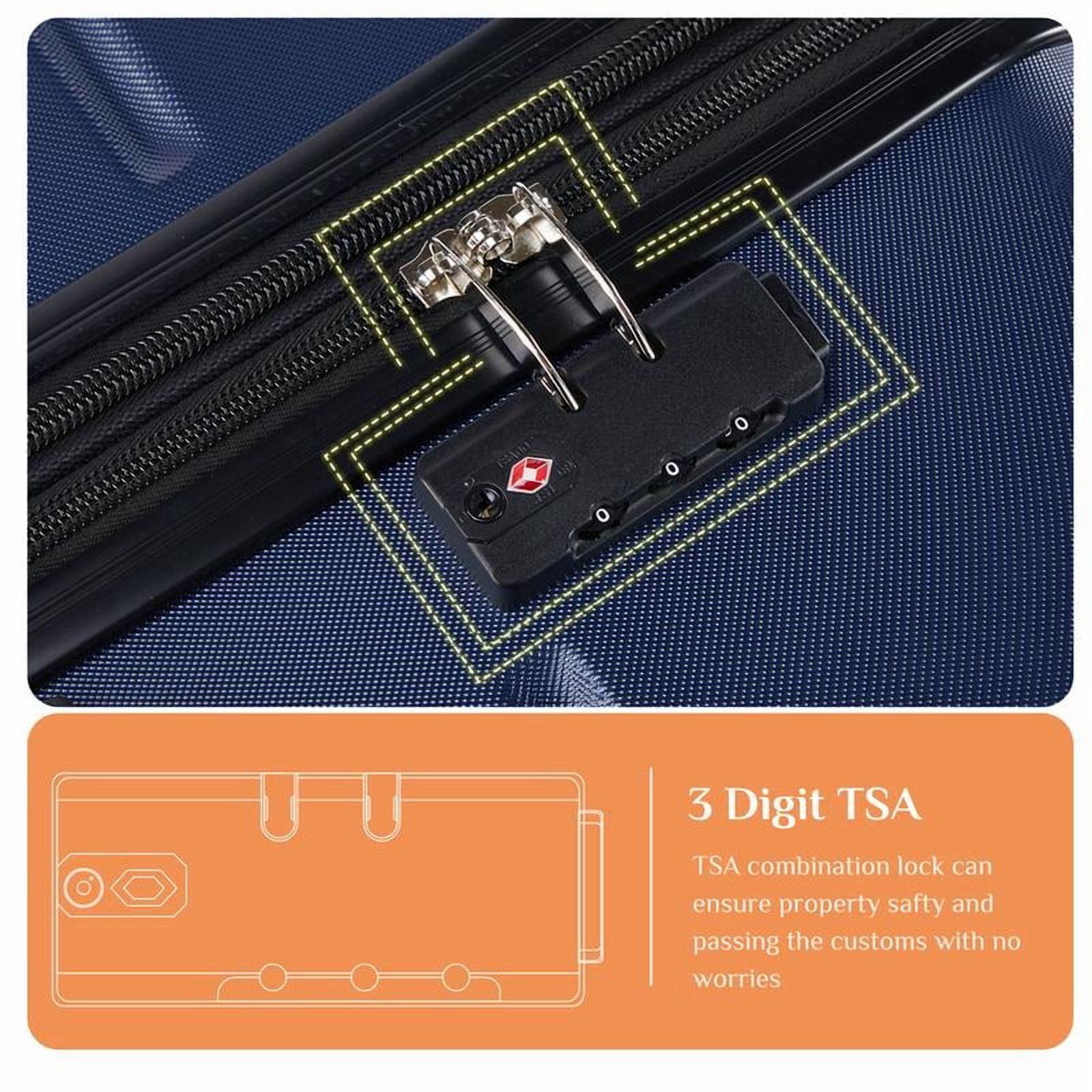 Luggage 20''/24''/28''Luggage, Hard Shell ABS Suitcase with Double Spinner Wheels, Lightweight Expandable Rolling Luggage with TSA Lock